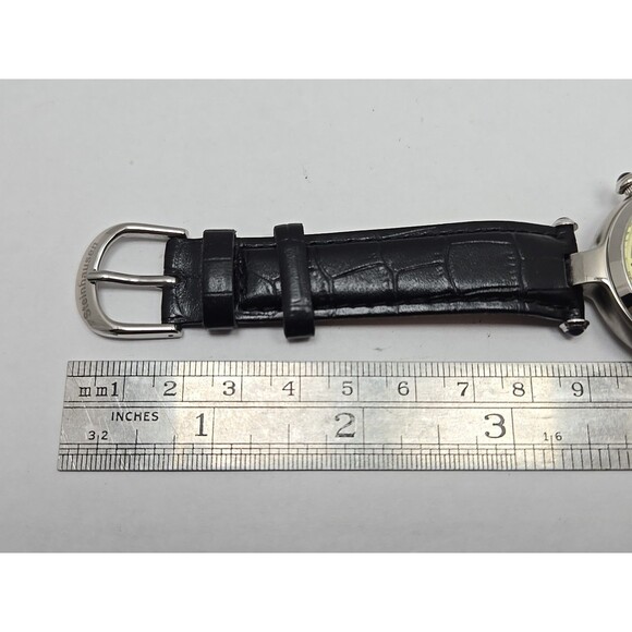 Steinhausen Marquise Automatic Watch Moon Phase Triple Calendar Silver Black - Picture 10 of 13